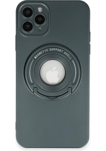 Newface iPhone 12 Pro Max Kılıf Lukka Magneticsafe Kapak - Koyu Yeşil