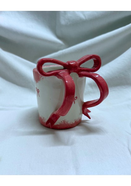 Arche Ceramic El Yapımı Seramik Kupa - Kurdele - Pembe - Tekli indirimleri