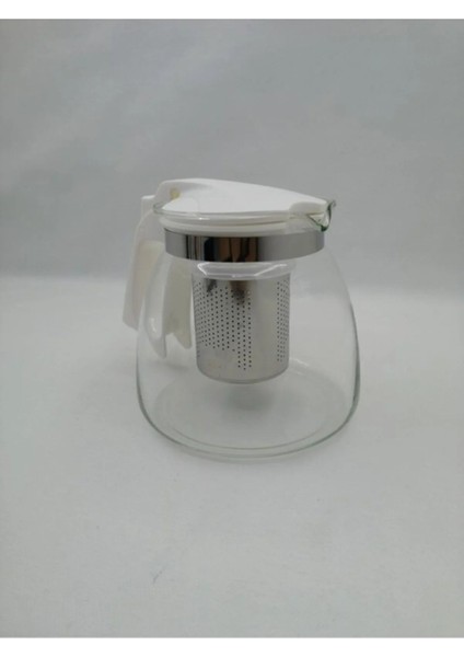 Cam Demlik, Çelik Süzgeçli, 900 Ml, Şık ve Kullanışlı Tasarım