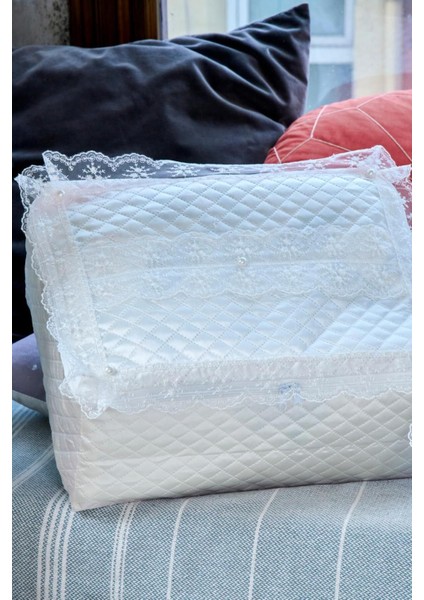 Ekru Dantelli Tülbent ve Çamaşır Hurcu, Şık ve Kullanışlı Çeyizlik Eşyası modelleri