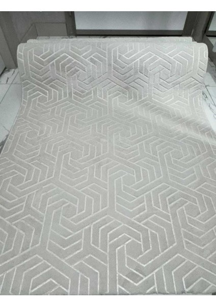 Jel Kaymaz Taban Kesme Halı Yolluk Krem Zikzaklı Makinede Yıkanabilir fiyatları