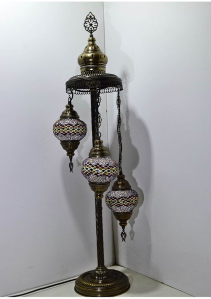 Renkli Mozaik Lambader, Otantik ve Dekoratif Köşe Gece Lambası Seti fiyatları