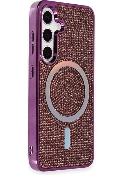 Newface Samsung Galaxy S24 Kılıf Diamond Magsafe Kapak - Derin Mor fiyatları