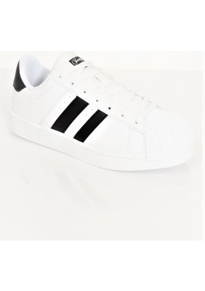 Konfores 1705-28787 Anatomik Tabanlı Unisex Süperstar Modeli Sneakers Ayakkabı Beyaz Siyah fiyatları