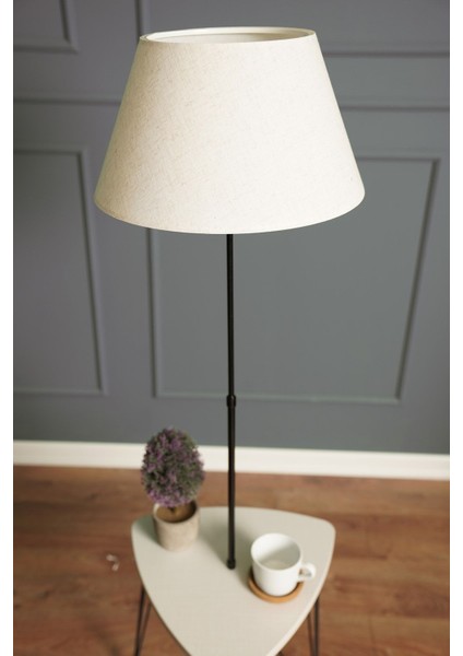 Şık Metal Sehpa ve Ahşap Lamba, Modern ve Sıcak Dekorasyon Için Ideal Seçenektir. fiyatları