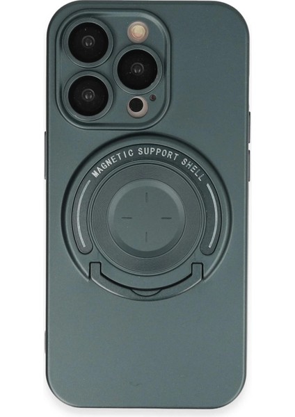 Newface iPhone 13 Pro Kılıf Lukka Magneticsafe Kapak - Koyu Yeşil