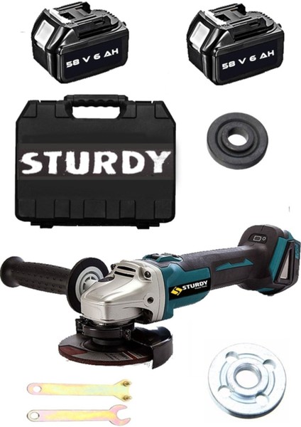Çift Akülü Brushless Bakır Sargı Motoru, 58V 8A, Taşlama Makinası, Profesyonel Kullanım