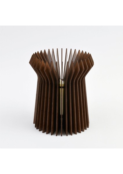 Kahverengi Ahşap Dekoratif Lambader, Şık ve Sıcak Işık Kaynağı fiyatları