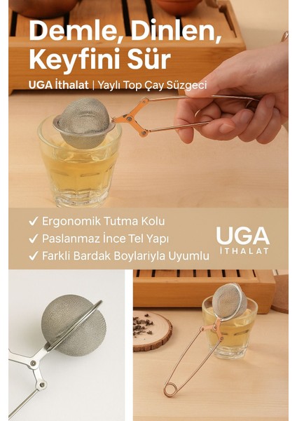 Bitki Çayı Demleme Süzgeci 16X5,5 Cm, Ihlamur, Kuşburnu, Yeşil Çay Aksesuarı fırsatları