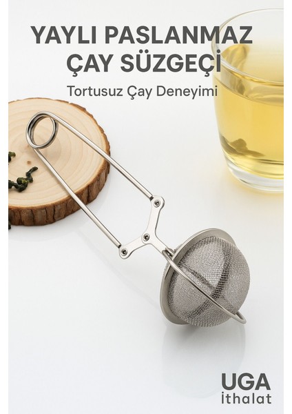 Bitki Çayı Demleme Süzgeci 16X5,5 Cm, Ihlamur, Kuşburnu, Yeşil Çay Aksesuarı indirimleri