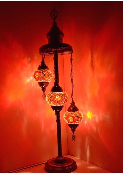 Renkli Mozaik Lambader, Dekoratif Köşe Lambası, 3'lü Gece Aydınlatması fiyatları