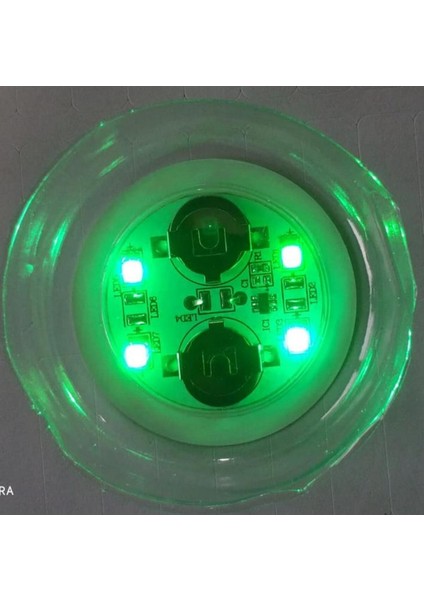 Yeşil LED Dekor Bardak ve Şişe Etiketi Parlak 45MM Düz ve Flaşlı Işık