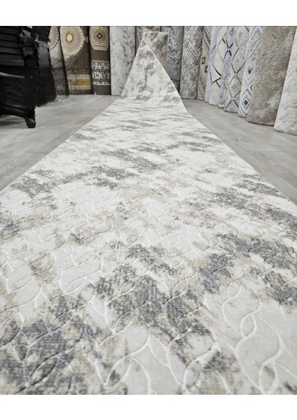 Jel Kaymaz Taban Kesme Halı Yolluk Kahve Beyaz Makinede Yıkanabilir fiyatları