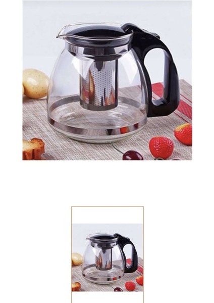 Elips Çaydanlık 1250 ml Süzgeçli Siyah Renkli