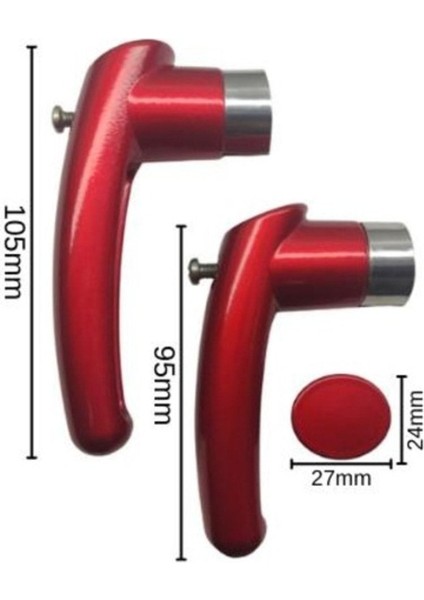 Uyumlu Çelik Çaydanlık Sapı, Kırmızı Renkli, Dayanıklı ve Şık Tasarım