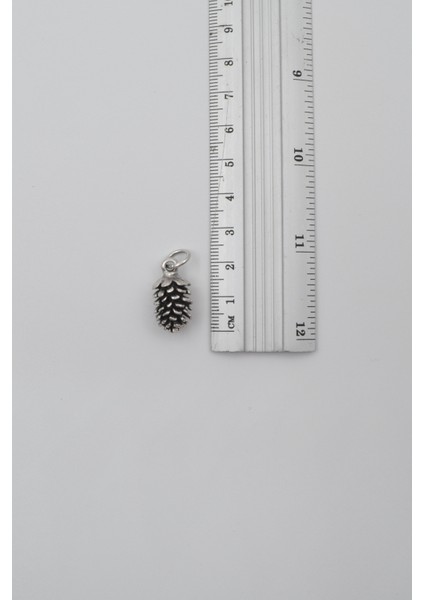 Çam Kozalağı Siyah Deri Ip Kolye - Antik Gümüş Kaplama - Kadın Erkek - 60 cm fırsatları