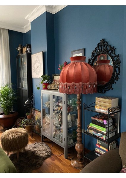 Kiremit Rengi Ayışığı Abajur ve Lambader Modelleri, Şık ve Sıcak Dekorasyon Için Ideal