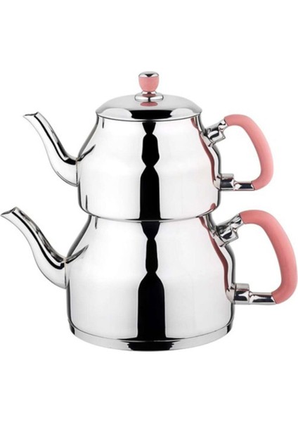K-330 Sembol Mini Çaydanlık, Pembe Kulp, Şık ve Kullanışlı Tasarım