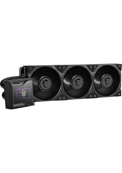 Meg Corelıquıd S360 Aıo Cpu Su Soğutma, 2,4 Inç IPS Ekran, 7. Nesil Asetek Pompası, Vrm Fan, 3 x Sessiz Gale P12 Fan, Buharlaşmaya Dayanıklı Hortumlar, Msı Center, Amd ve Intel Uyumlu