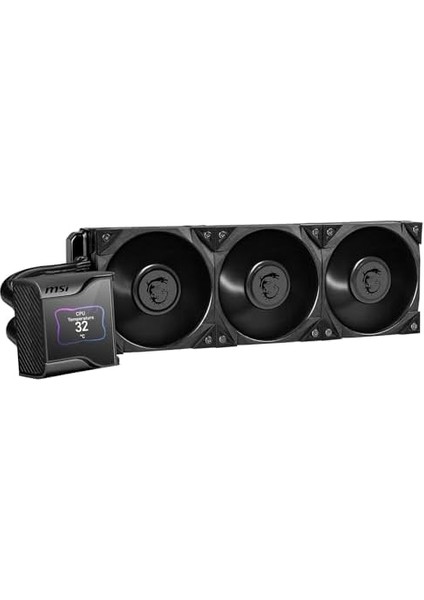 Meg Corelıquıd S360 Aıo Cpu Su Soğutma, 2,4 Inç IPS Ekran, 7. Nesil Asetek Pompası, Vrm Fan, 3 x Sessiz Gale P12 Fan, Buharlaşmaya Dayanıklı Hortumlar, Msı Center, Amd ve Intel Uyumlu modelleri