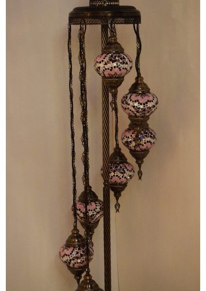 Renkli El Işi Camlı Mozaikli Ayaklı ve Köşe Dekoratif Lambader Modeli 18 fiyatları