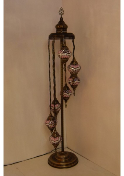 Renkli El Işi Camlı Mozaikli Ayaklı ve Köşe Dekoratif Lambader Modeli 18 fırsatları