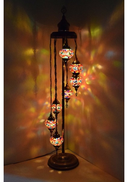 Turkuaz Çoklu Elişi Sarkıt Camlı Lambader, Şık ve Modern Aydınlatma Seçeneği