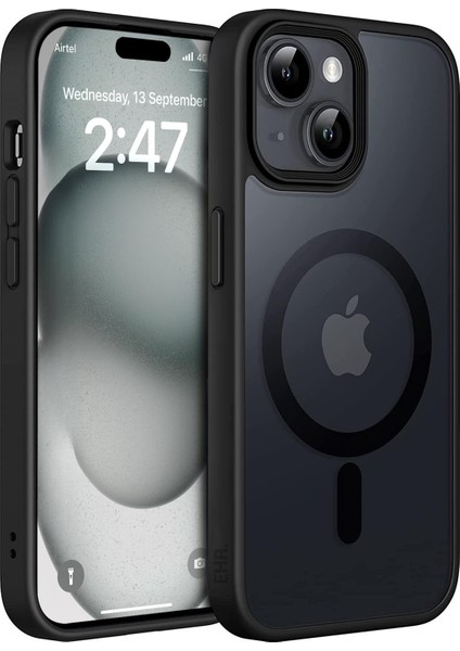 iPhone 14 Uyumlu Kamera Korumalı Magsafe Wireless Şarj Özellikli Mat Silikon Kılıf