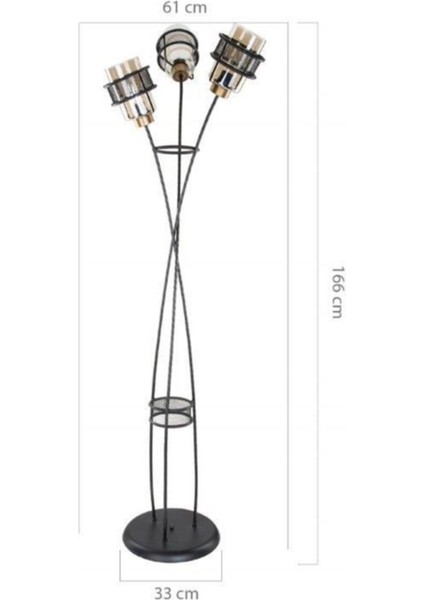 Metalik Lambader, Şık ve Modern Tasarım, Zarif Aydınlatma Seçeneği fırsatları