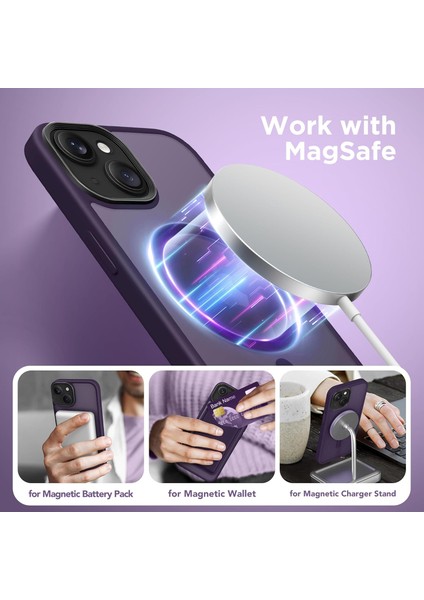 iPhone 14 Uyumlu Kamera Korumalı Magsafe Wireless Şarj Özellikli Mat Silikon Kılıf indirimleri