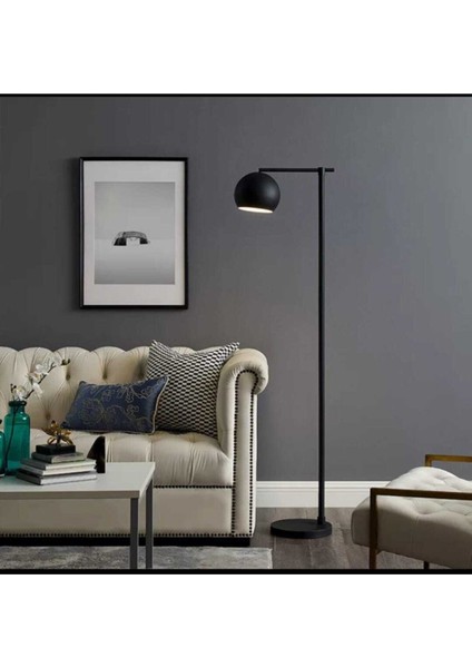 Rustik Metal Köşe Lambası, Siyah, 20 cm Çap, Şık ve Dekoratif Tasarım