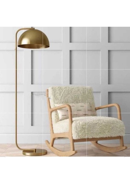 Rustik Metal Kaplama Köşe Lambası, 40CM, Dekoratif ve Eskitme Tarzı