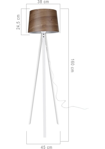 Beyaz Ayaklı Ağaç Desenli Modern Lambader Işıklandırma modelleri