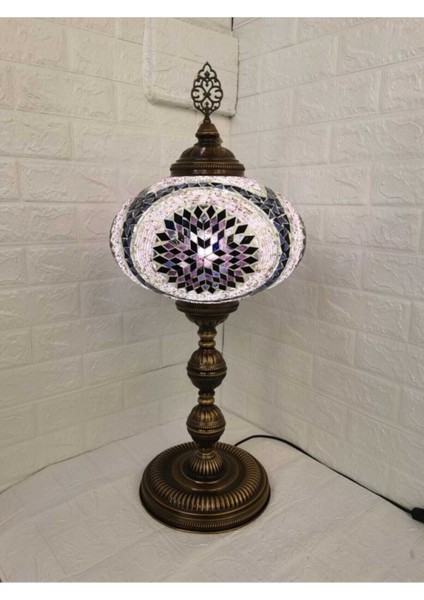 El Yapımı Büyük Boy Mozaik Masa Lambası, Şık ve Dekoratif Tasarım fiyatları