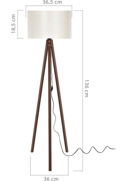 Ceviz Ayaklı Silindir Krem Lambader, Şık ve Modern Dekorasyon Için Ideal Seçim fırsatları