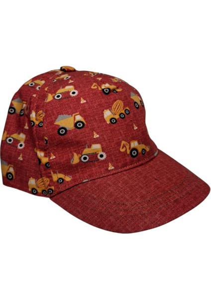 Kitti 1-3 Yaş Erkek Bebek Bordo Renk Baskı Desenli Yazlık Şapka fiyatları