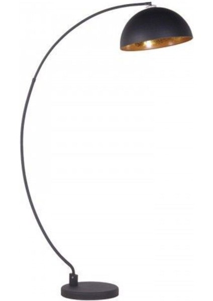 Şık Rustik Hareketli Metal Lambader, Köşe Kullanımı, 40CM Çap, Siyah Renk