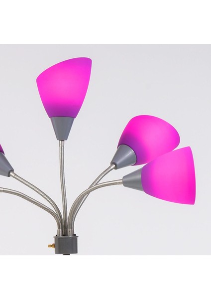 Mor Renkli Şık Lambader, Modern ve Şık Tasarım, Ev Dekorasyonu Için Ideal Seçenektir.