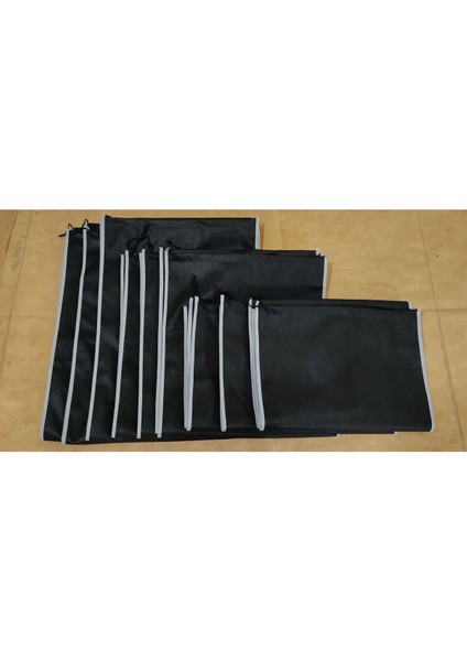 Siyah Halı Kılıfı 9'lu Set, Saklama ve Koruma Için Ideal, Şık ve Kullanışlı Ürün.
