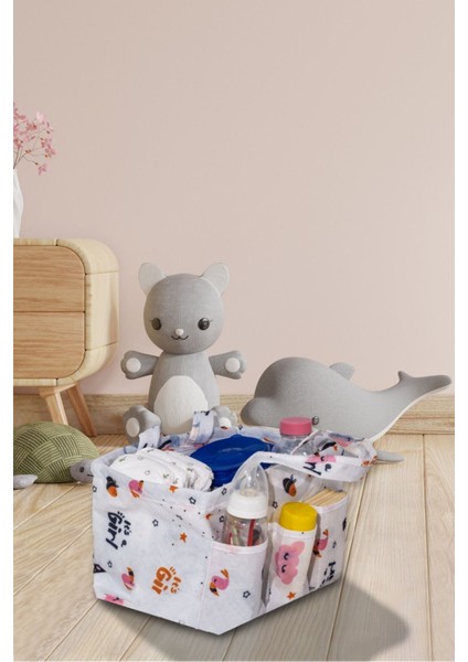 Beyaz Keçe Bebek Bakım Çantası Düzenleyici Organizer, Şık ve Kullanışlı Tasarım modelleri