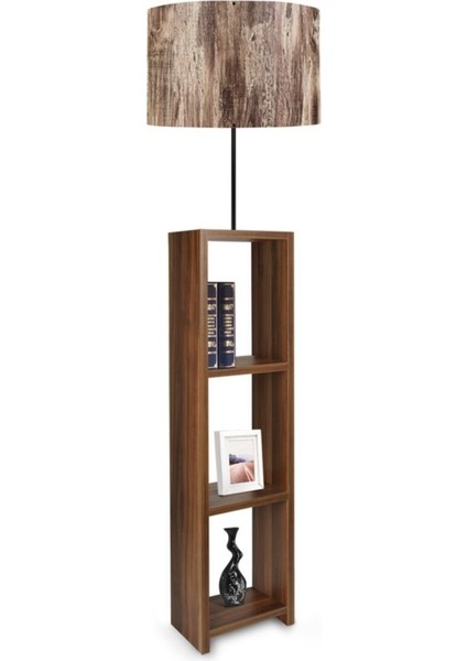 Ağaç Desenli Dekoratif Raflı Lambader, Şık ve Fonksiyonel Aydınlatma AAG-1798
