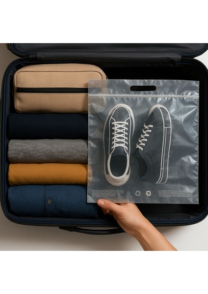 6 Adet Kilitli 45X52 cm Ayakkabı Saklama Poşeti Düzenleyici Poşet Ayakkabı Organizer Poşeti fırsatları