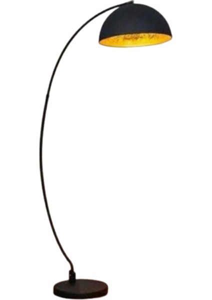 Retro Metal Köşe Lambası, Siyah, 40 cm Çap, Şık Dekoratif Aydınlatma