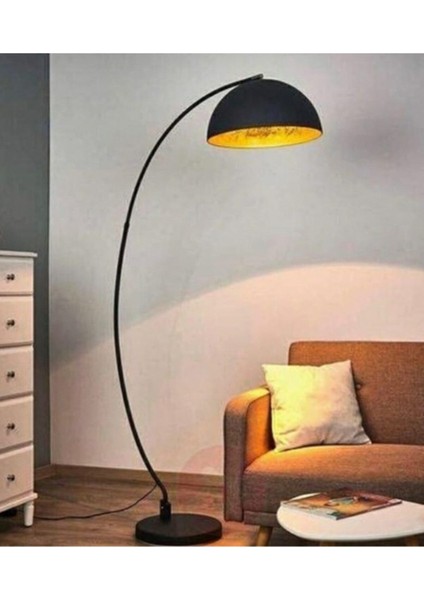 Şık Siyah Metal Köşe Lambası, 40 Cm, Modern ve Dekoratif Tasarım