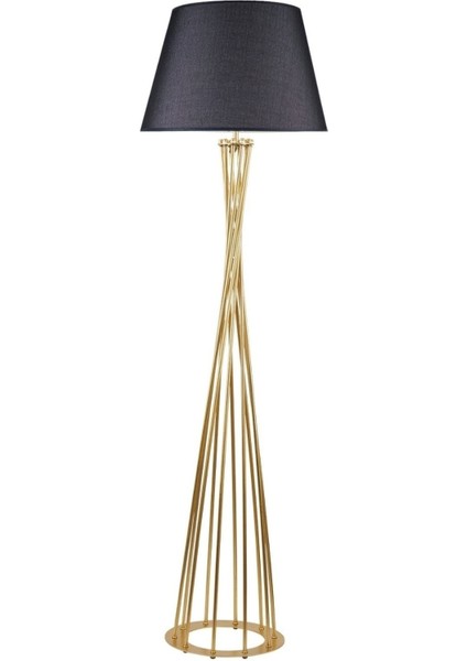 Retro Köşe Lambası, Altın Renkli, Şık Tasarım, 45CM, Modern ve Şık Dekoratif Aydınlatma