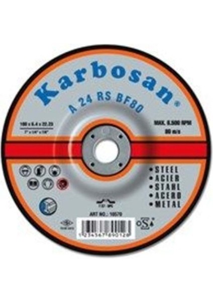 Karbosan Taşlama Taşı 115X6.4, Dayanıklı ve Verimli Kullanım Için Ideal Araç.