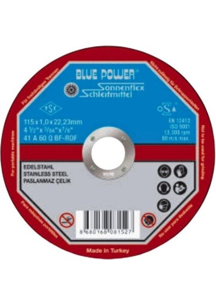 Inox Disk 180X2X22 Mm, 30 Adet, Dayanıklı ve Yüksek Kaliteli Ürün