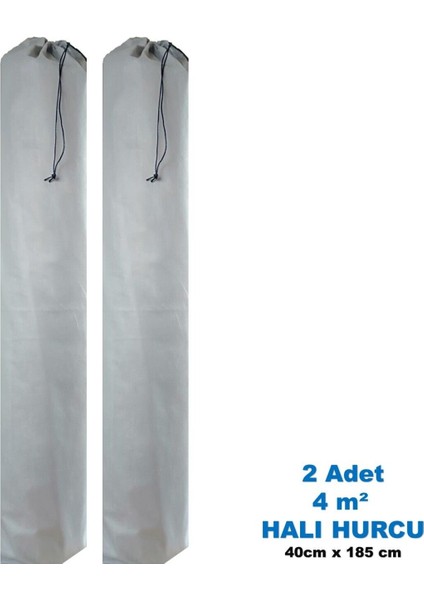 2 Adet Tela Kumaş Halı Hurcu, 4m² Için Bağcıklı ve Şık Tasarım