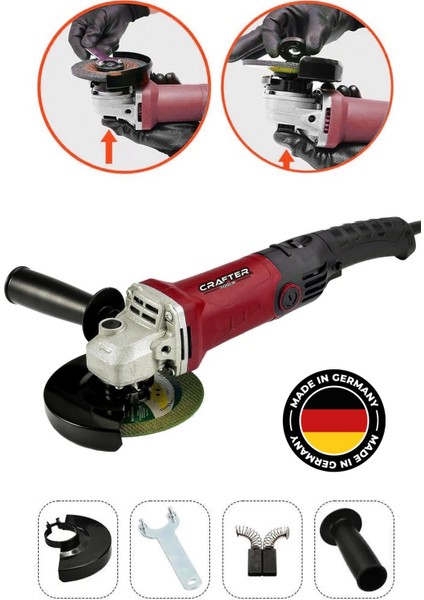 1200W Bakır Sargı Spiral Taşlama ve Kesme Makinesi, 125 Mm, Devir Ayarlı