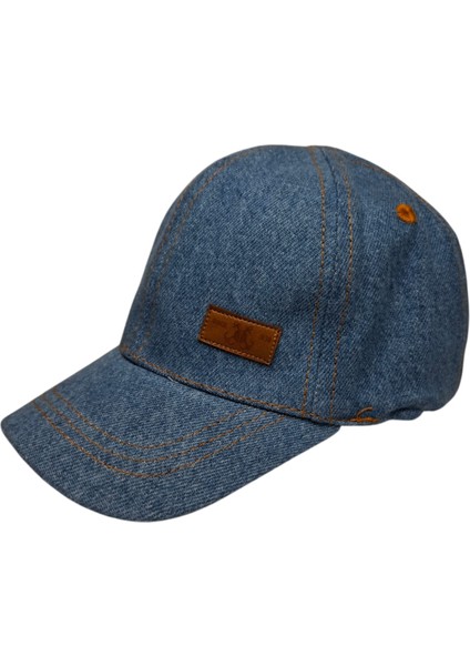 Spteks Kitti 1-3 Yaş Erkek Bebek Açık Denim Renk Amblem Figürlü Kot Yazlık Şapka